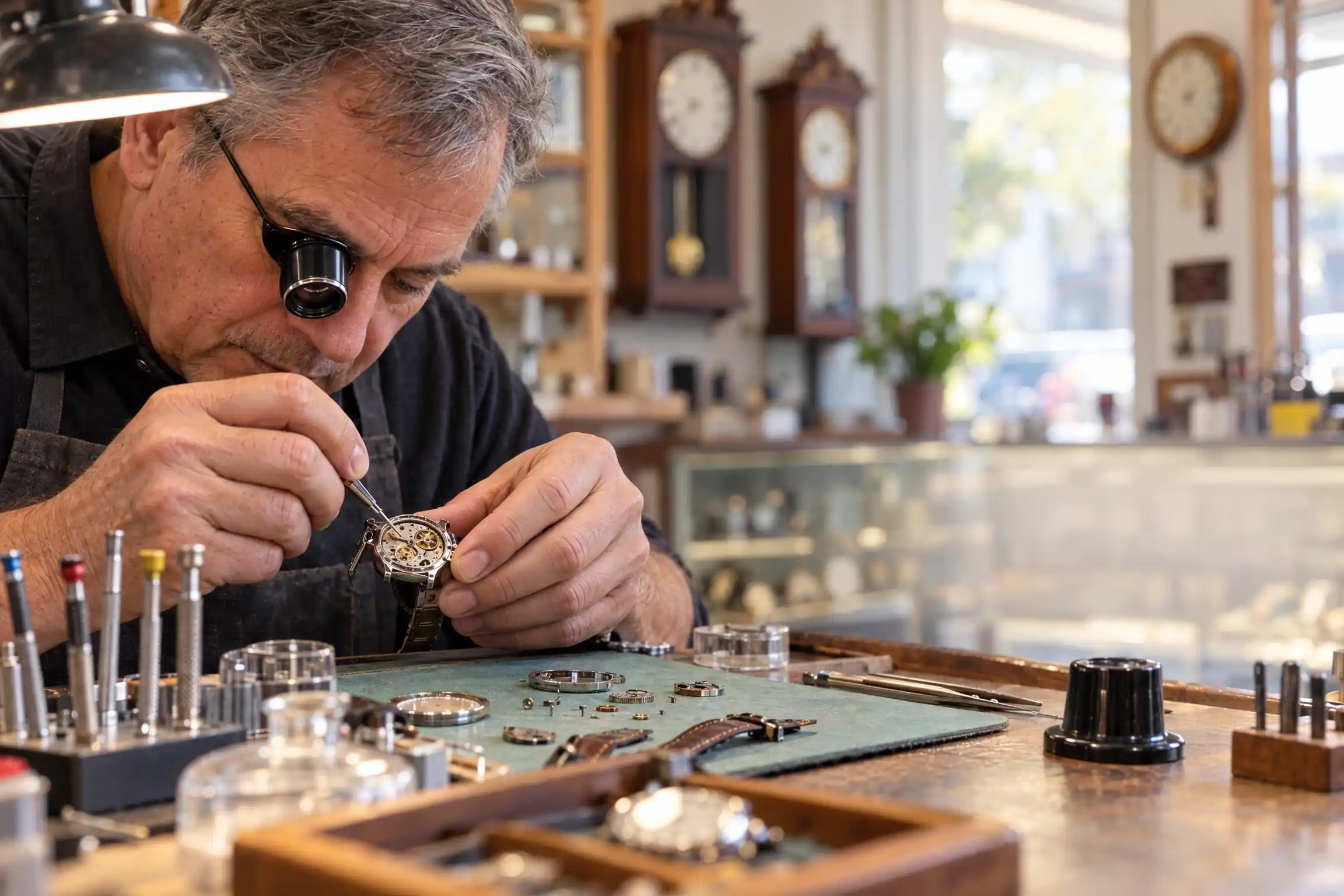 dk clock shop about us banner
